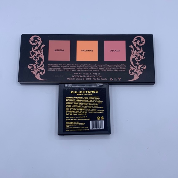 Lovecraft Beauty Blush Palette & Illuminati Quad Palette Eyeshadow Makeup NIP - Picture 2 of 4